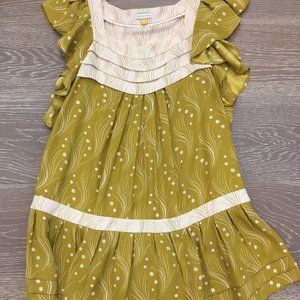 Leifsdottir sleeveless blouse size 8 chartreuse